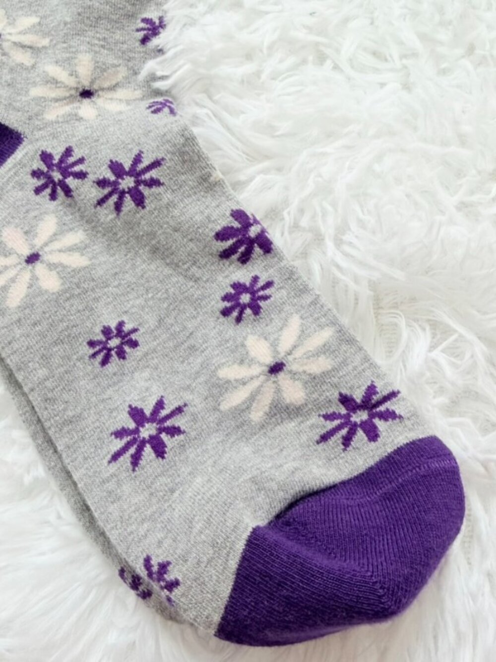 NWT Novelty Daughter Gift Socks Purple Floral Women’s One Size - Picture 5 of 6
